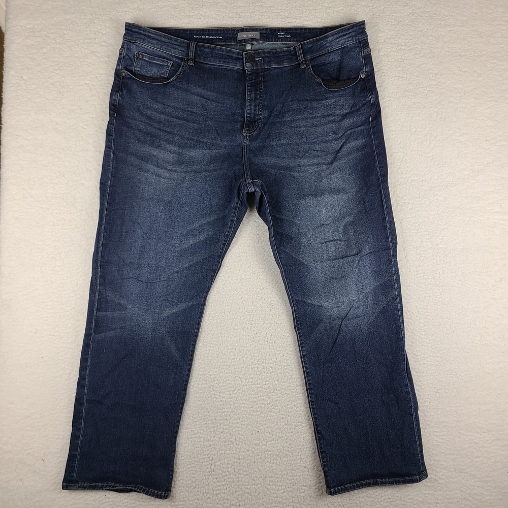 DL1961 Jeans Mens 44x30 Blue Avery‎ Modern Straight Leg Weston Dark Wash Denim *